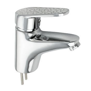 Смеситель БРИМИКС на раковину, шаровый 3230 ручка с белой мозаикой